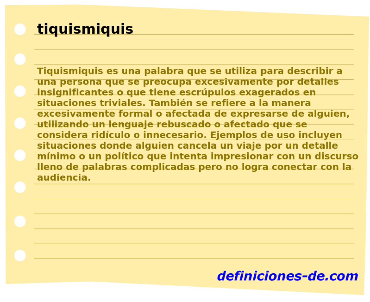 tiquismiquis 