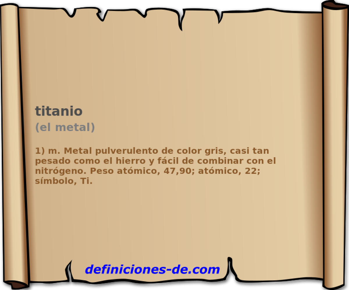 titanio (el metal)