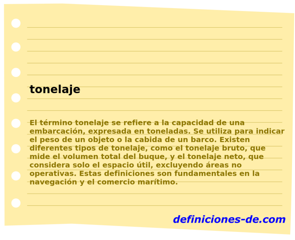 tonelaje 