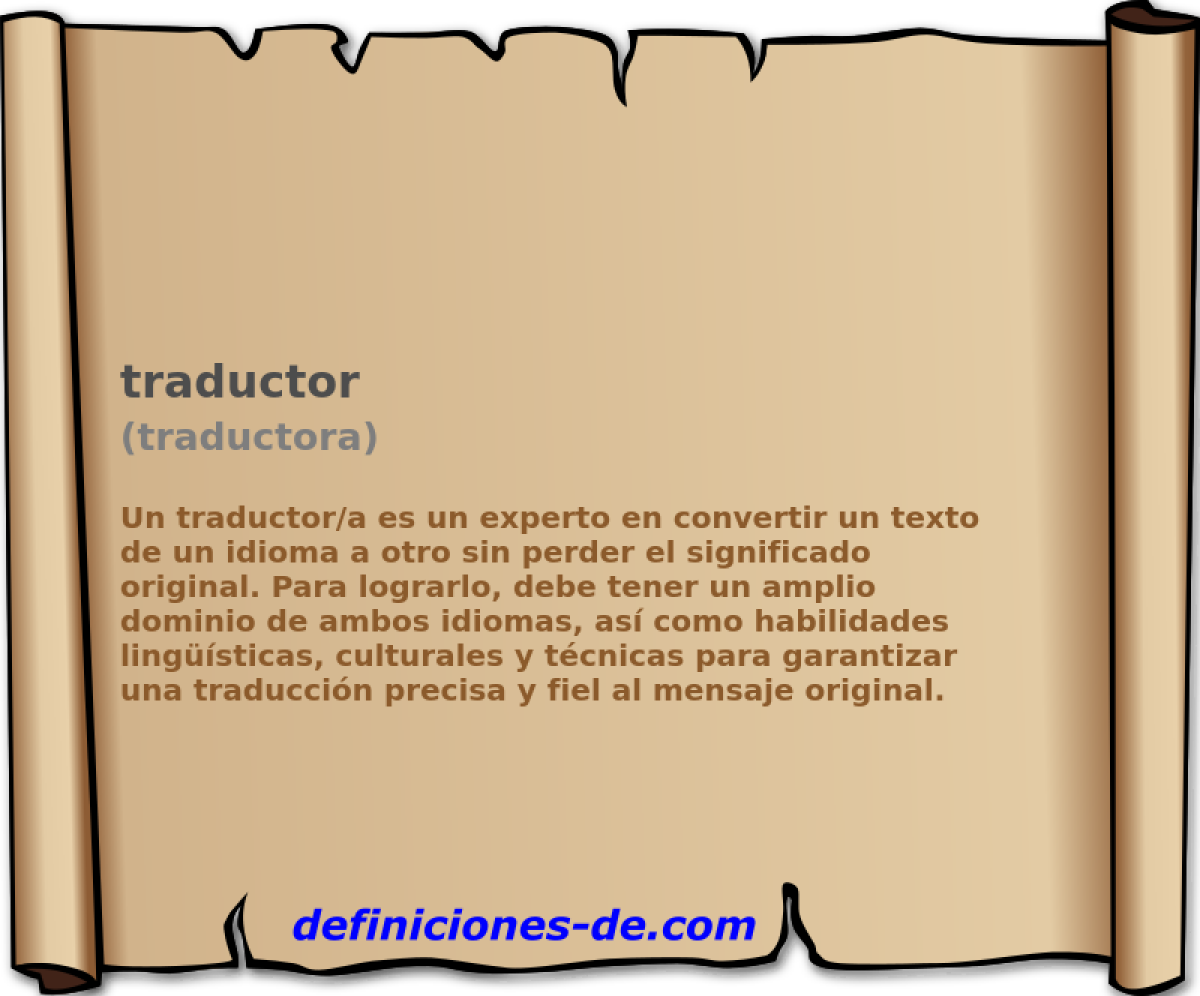 traductor (traductora)