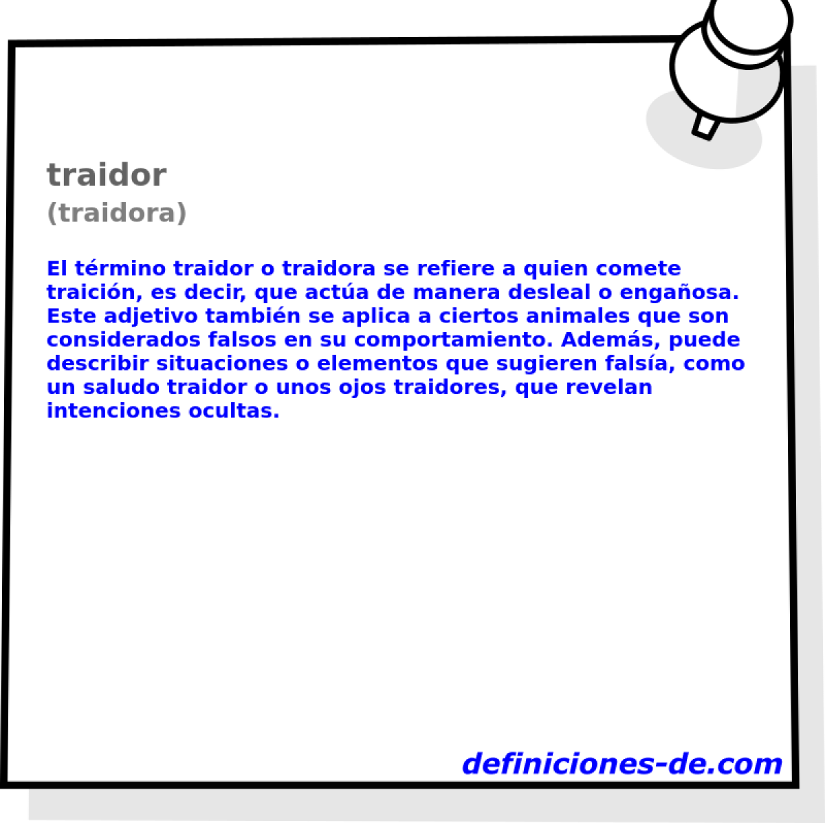 traidor (traidora)