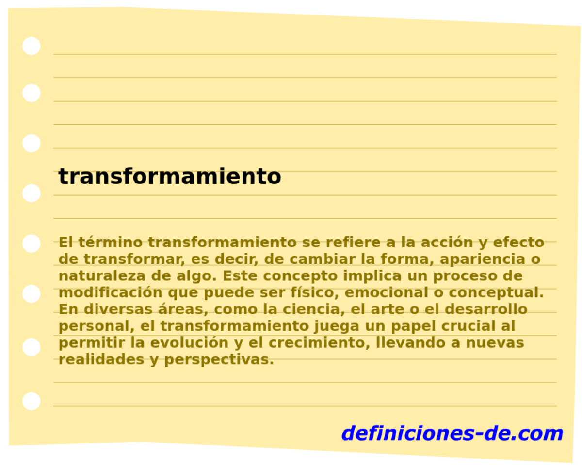 transformamiento 