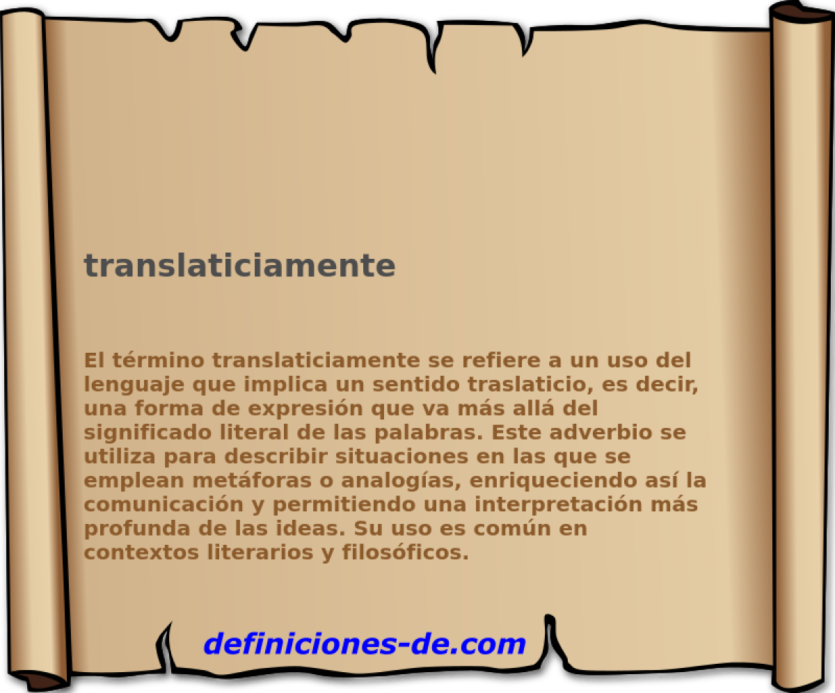 translaticiamente 