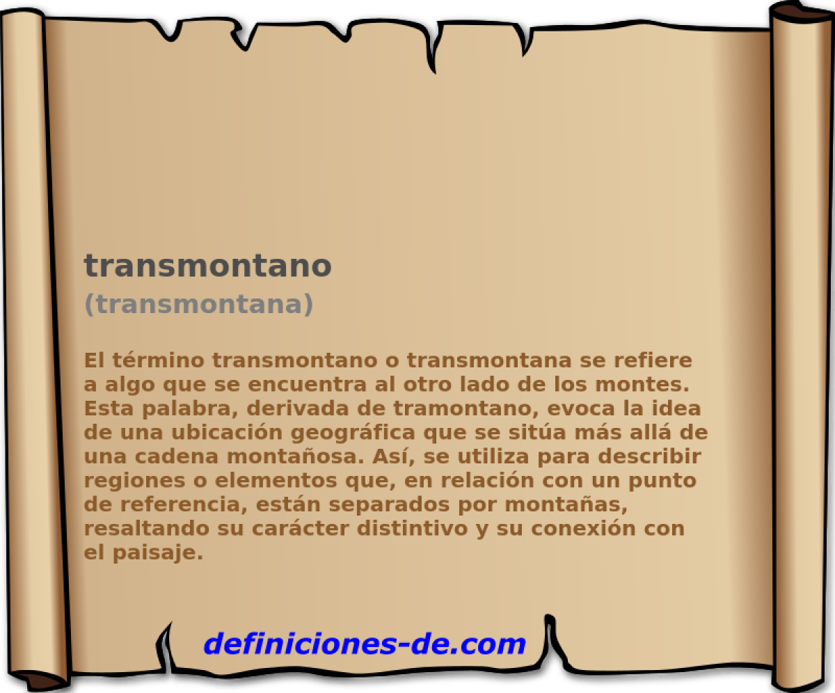 transmontano (transmontana)