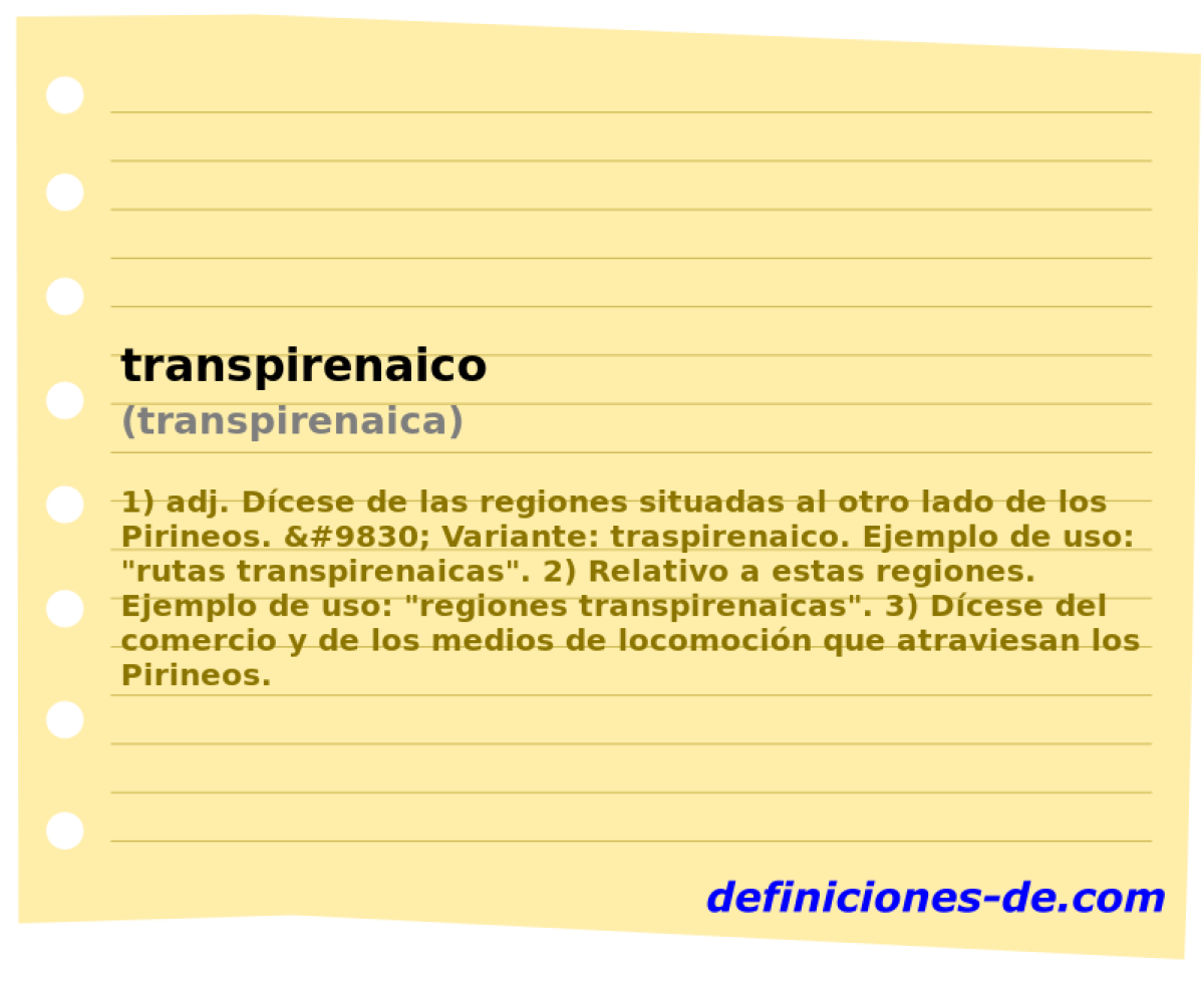 transpirenaico (transpirenaica)
