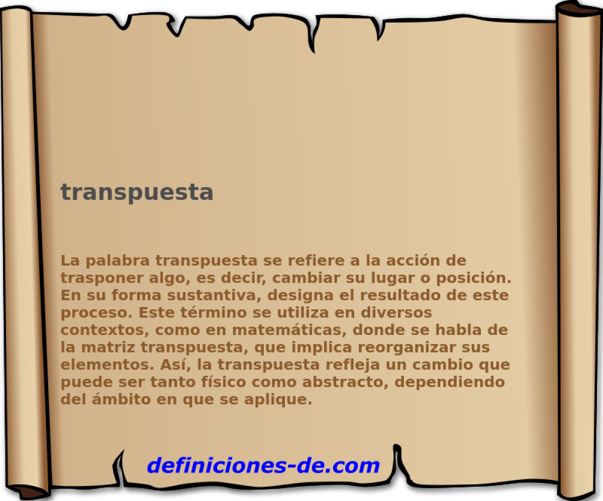 transpuesta 