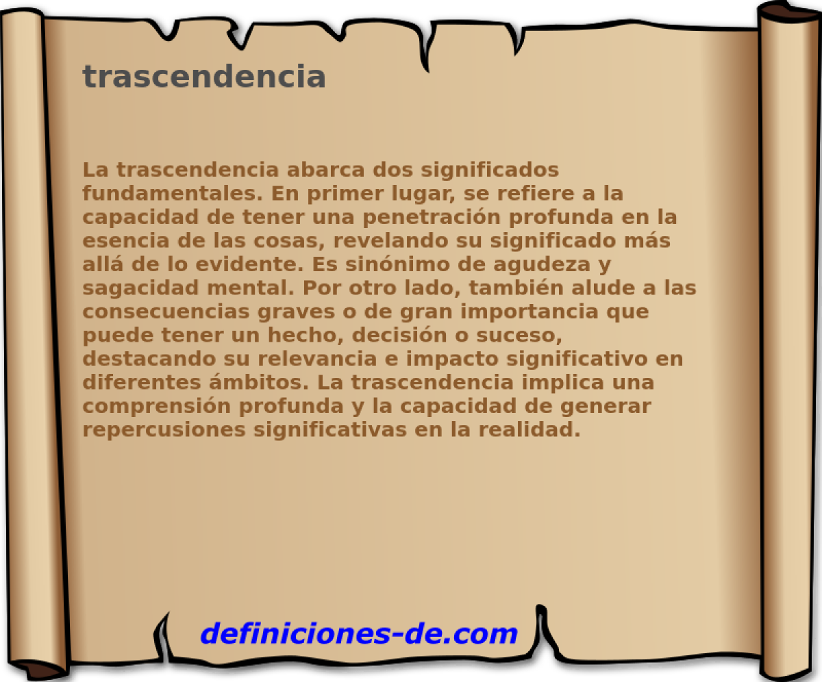 trascendencia 