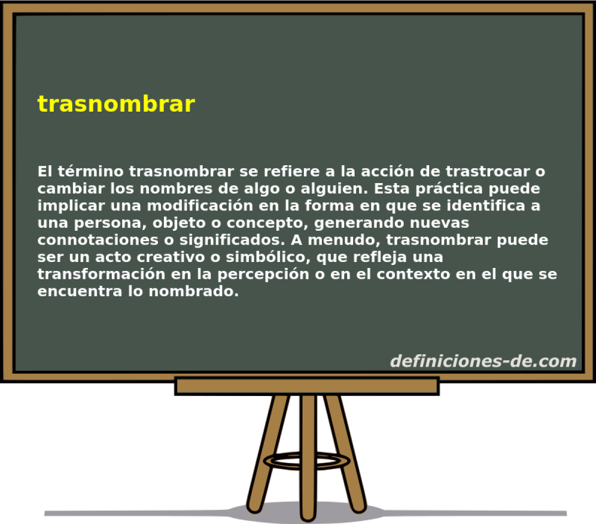 trasnombrar 