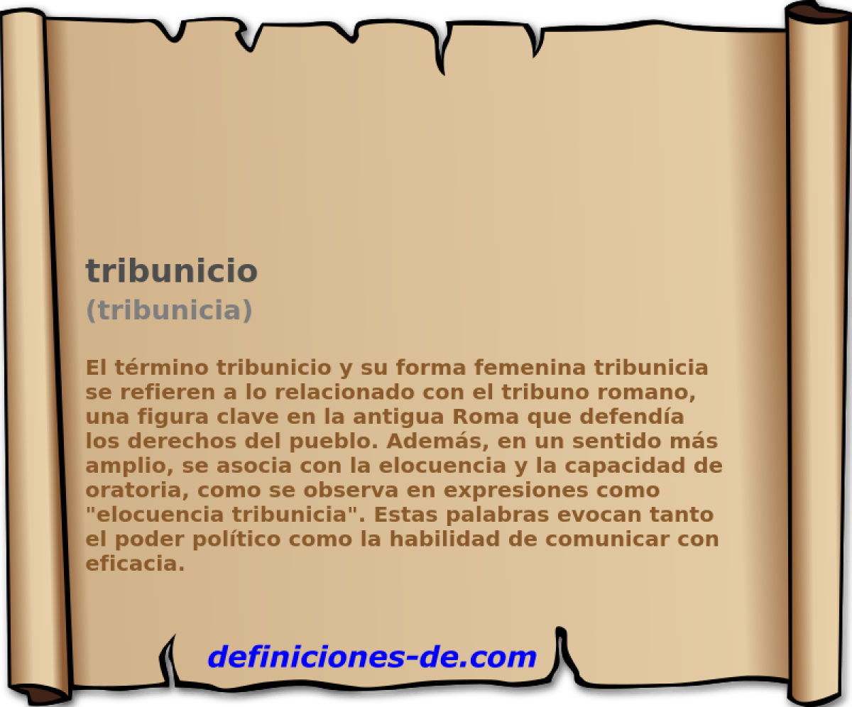 tribunicio (tribunicia)