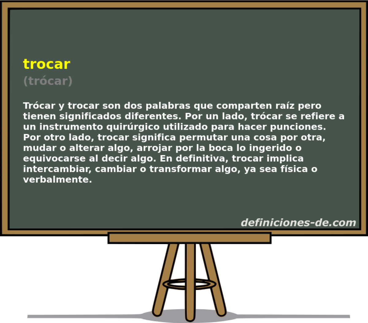 trocar (trcar)