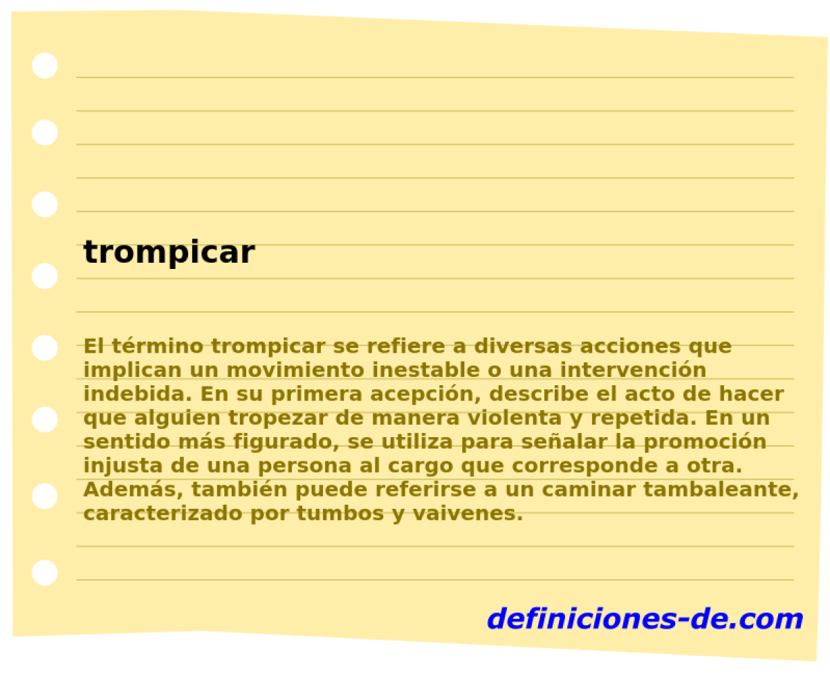 trompicar 