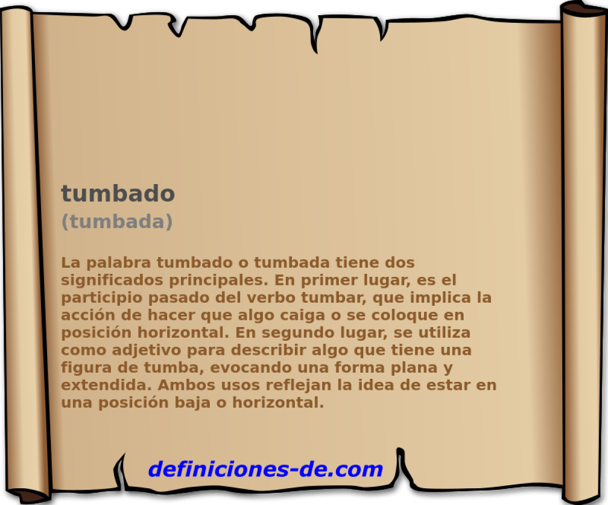 tumbado (tumbada)