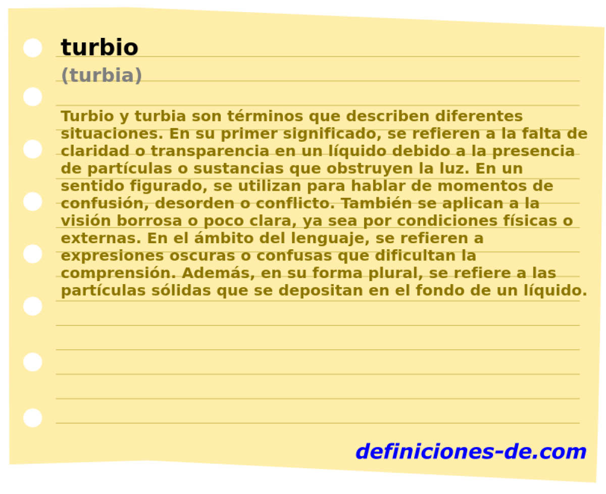 turbio (turbia)