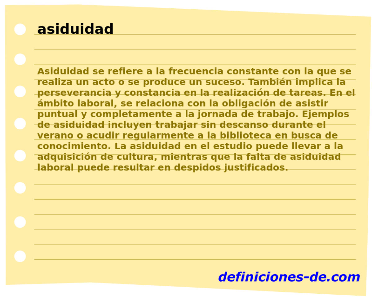 asiduidad 