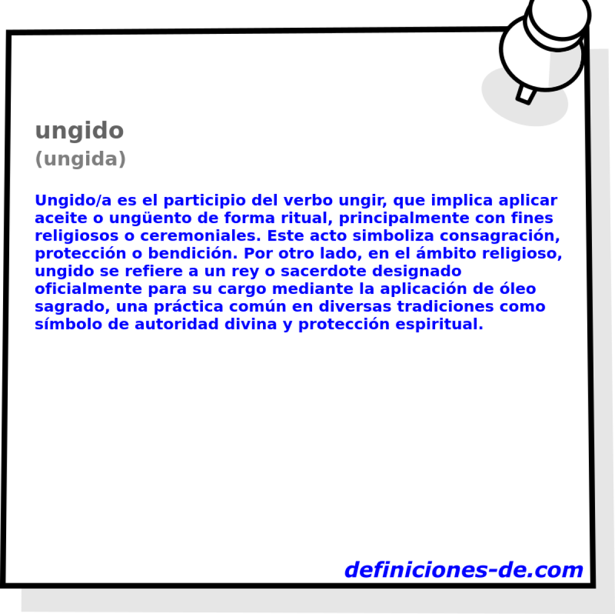 ungido (ungida)