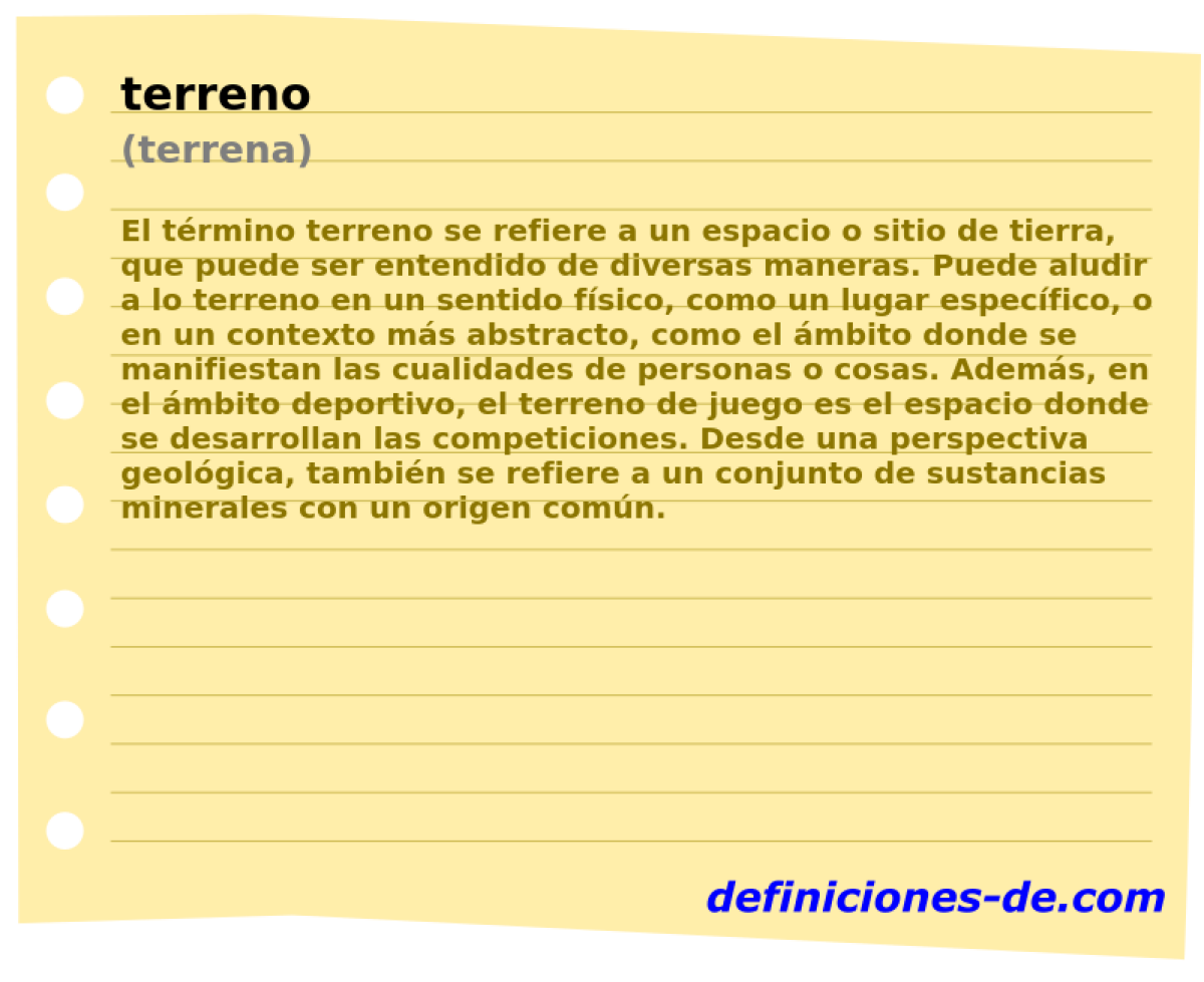 terreno (terrena)