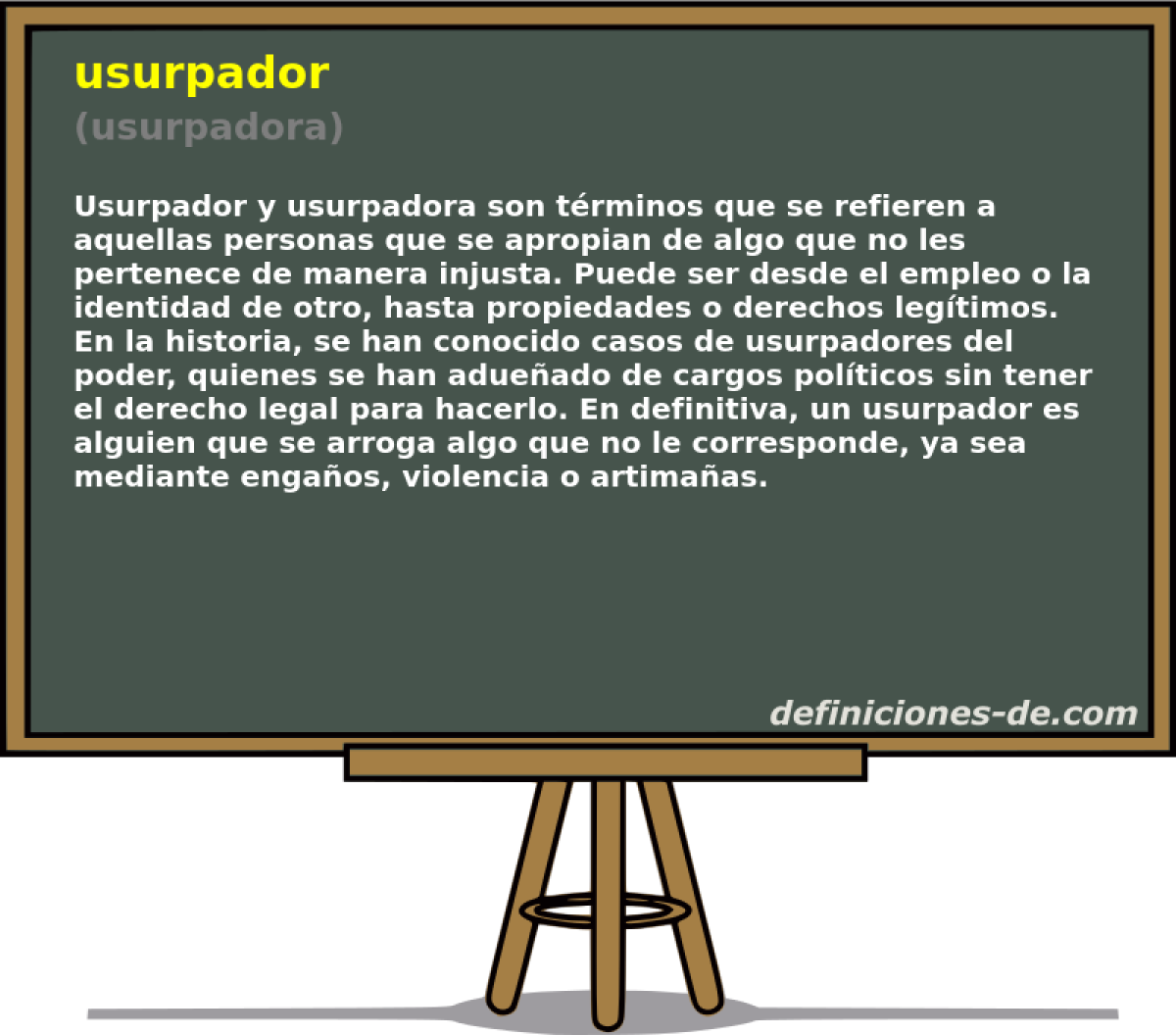 usurpador (usurpadora)