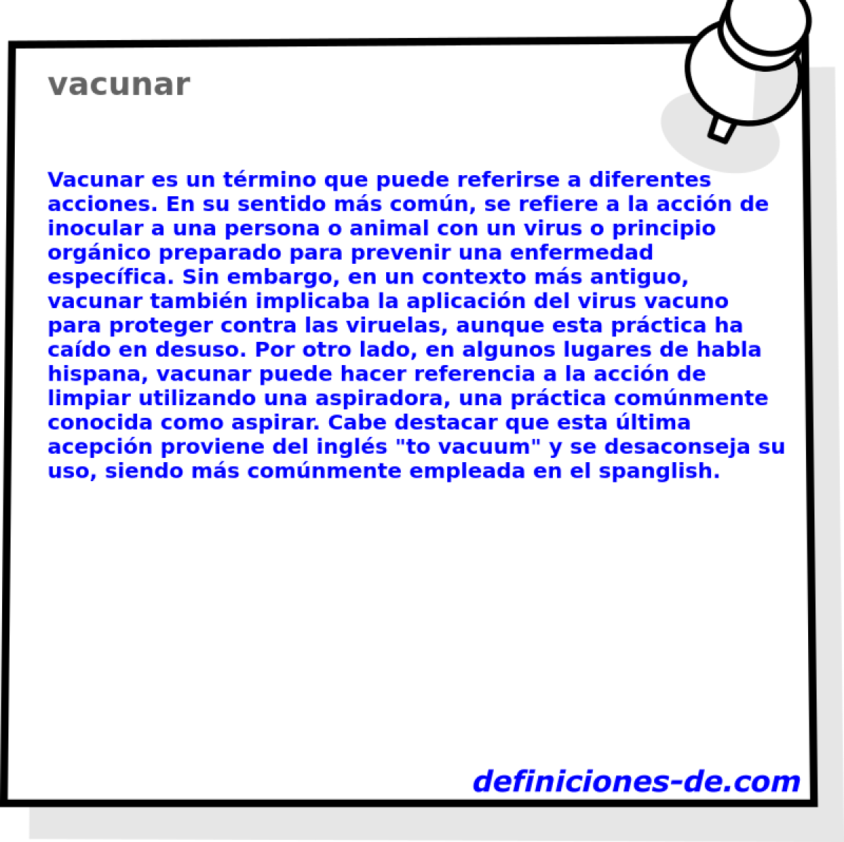 vacunar 