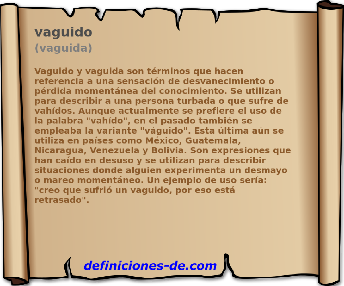 vaguido (vaguida)