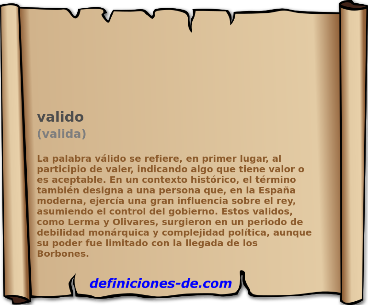 valido (valida)