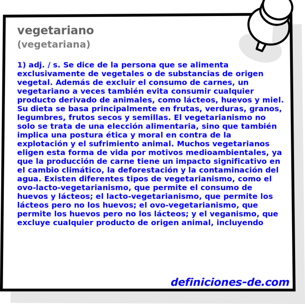 vegetariano (vegetariana)