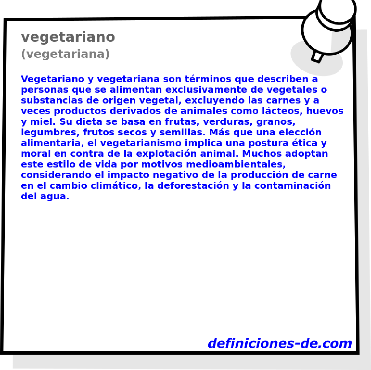 vegetariano (vegetariana)