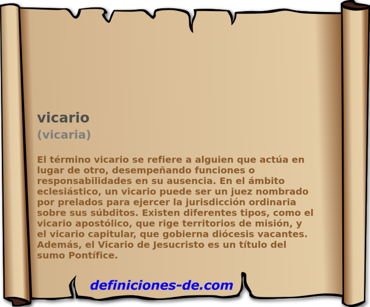 vicario (vicaria)