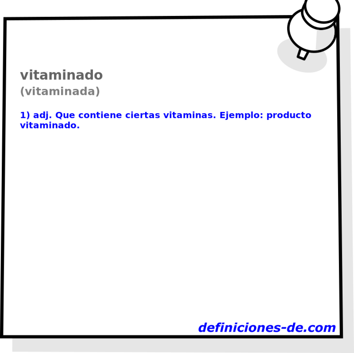 vitaminado (vitaminada)