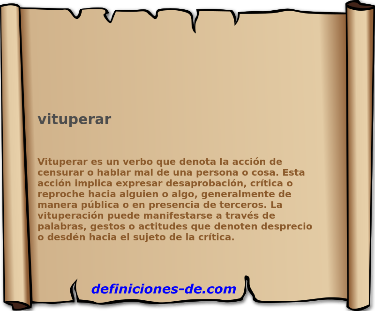 vituperar 