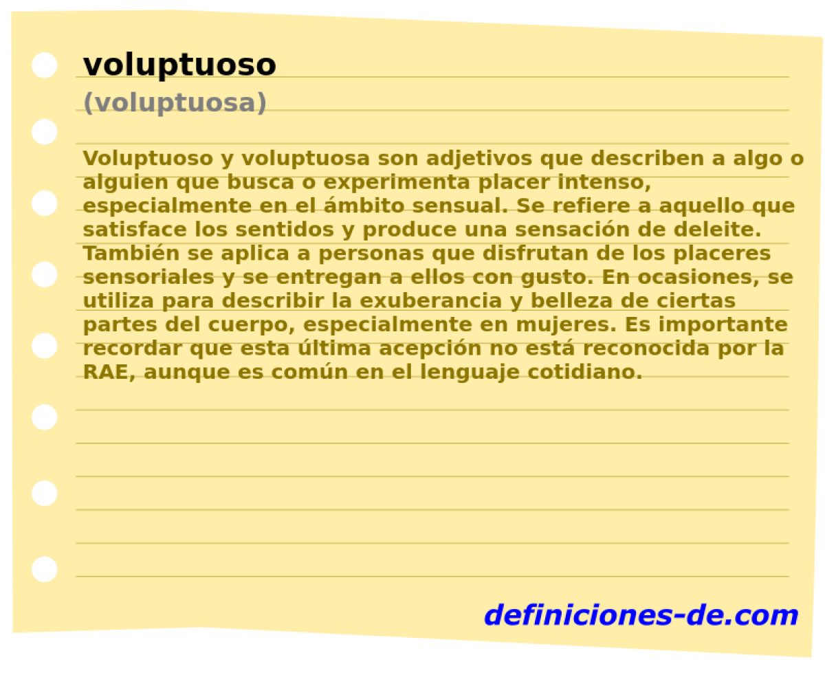 voluptuoso (voluptuosa)