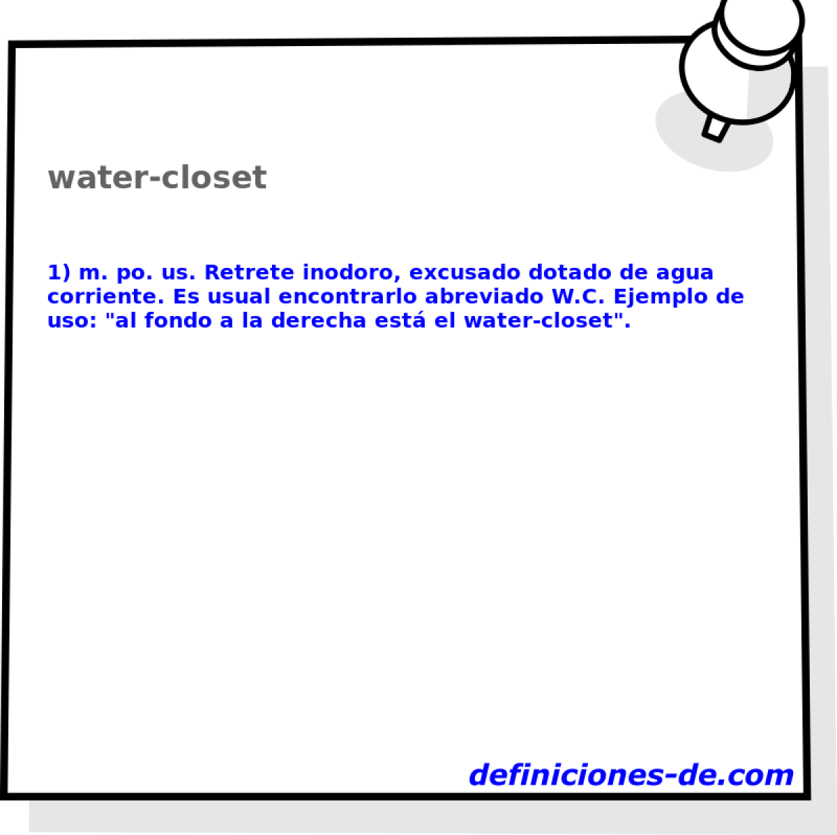 water-closet 