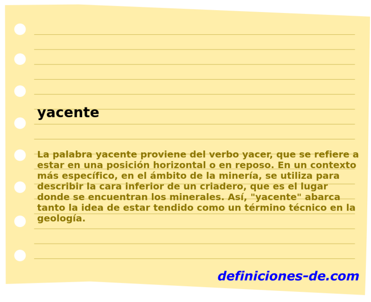 yacente 