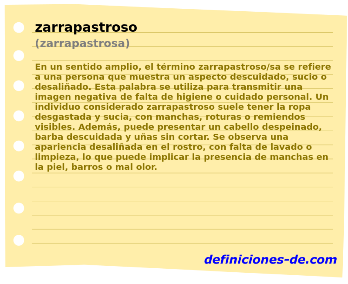 zarrapastroso (zarrapastrosa)