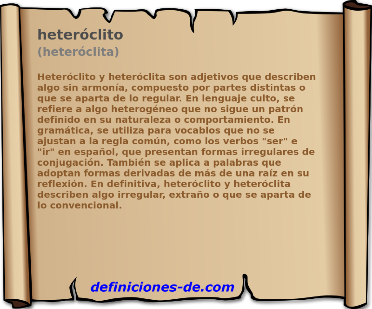 heterclito (heterclita)