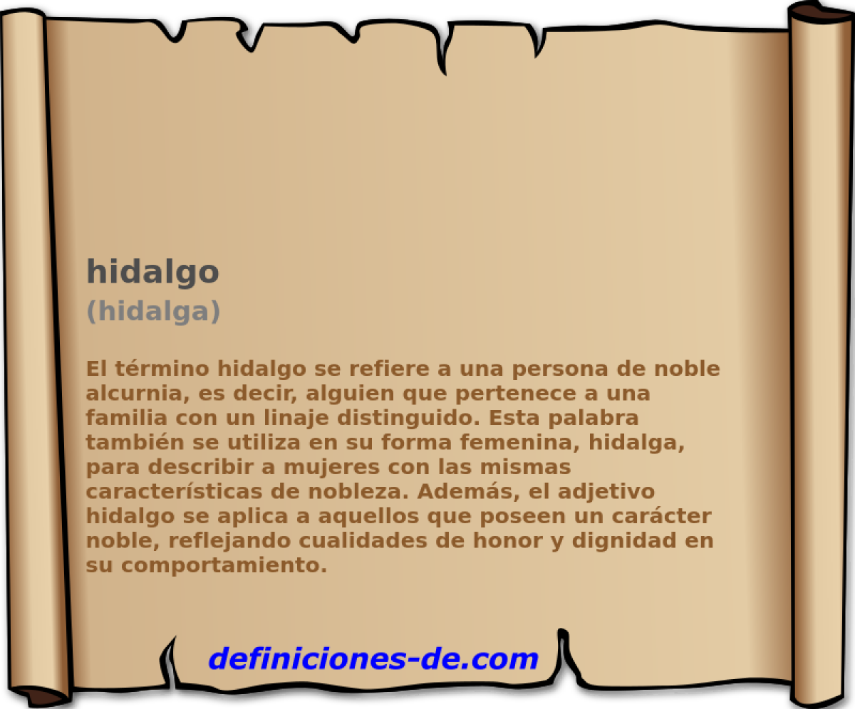 hidalgo (hidalga)