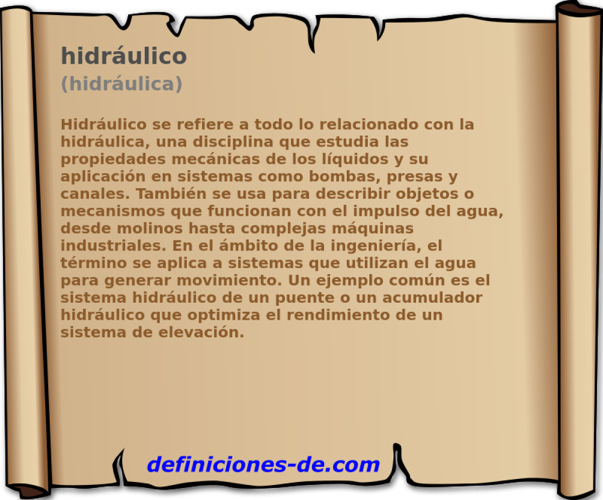 hidrulico (hidrulica)