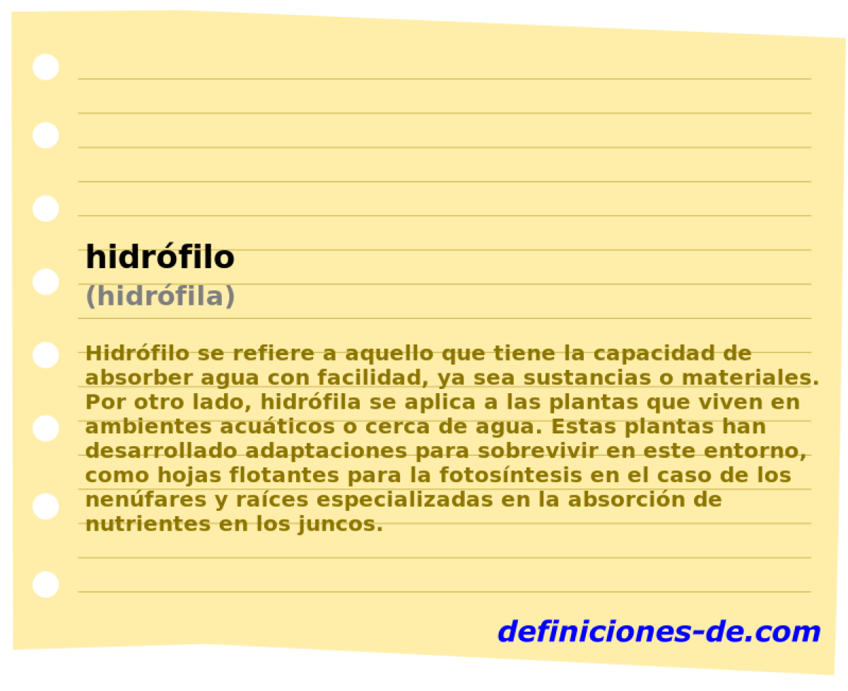 hidrfilo (hidrfila)