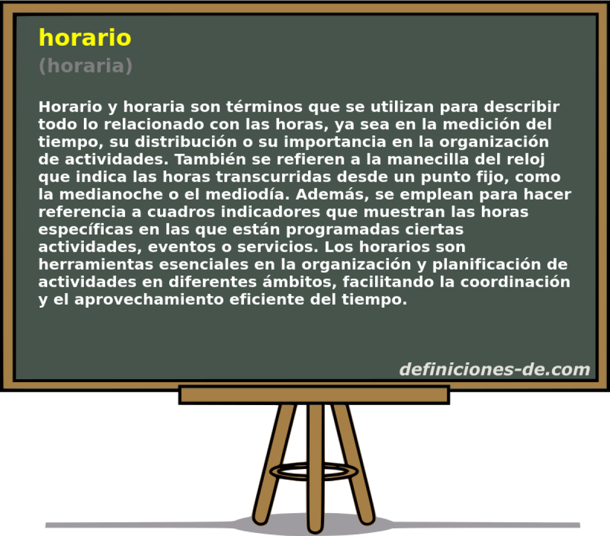 horario (horaria)