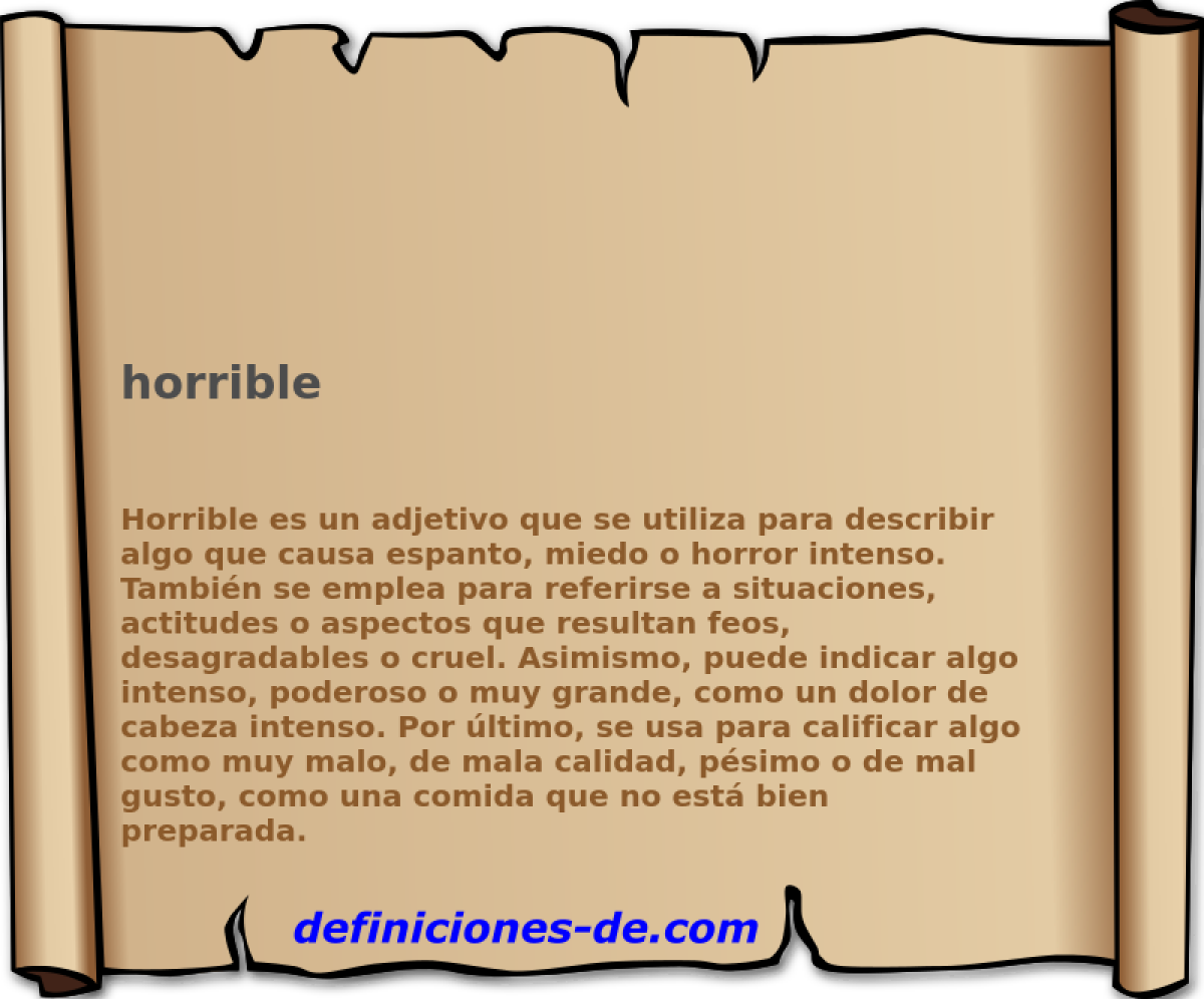 horrible 