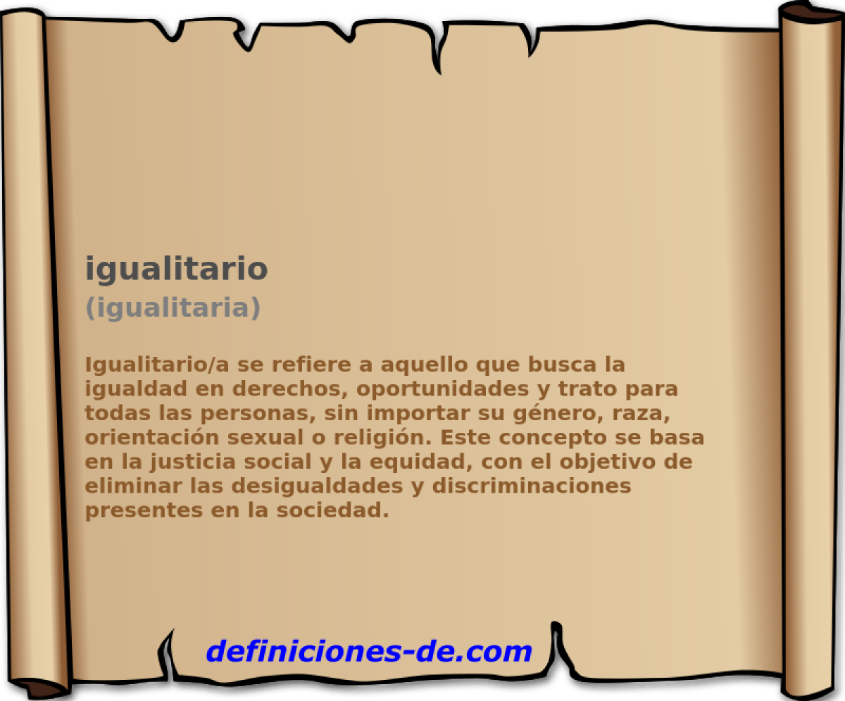 igualitario (igualitaria)