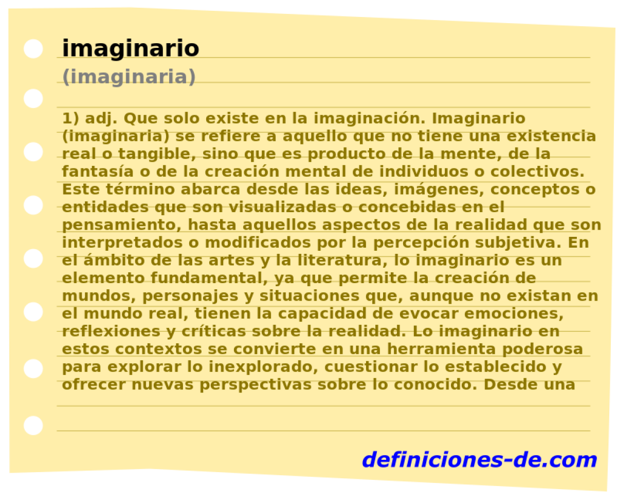 imaginario (imaginaria)