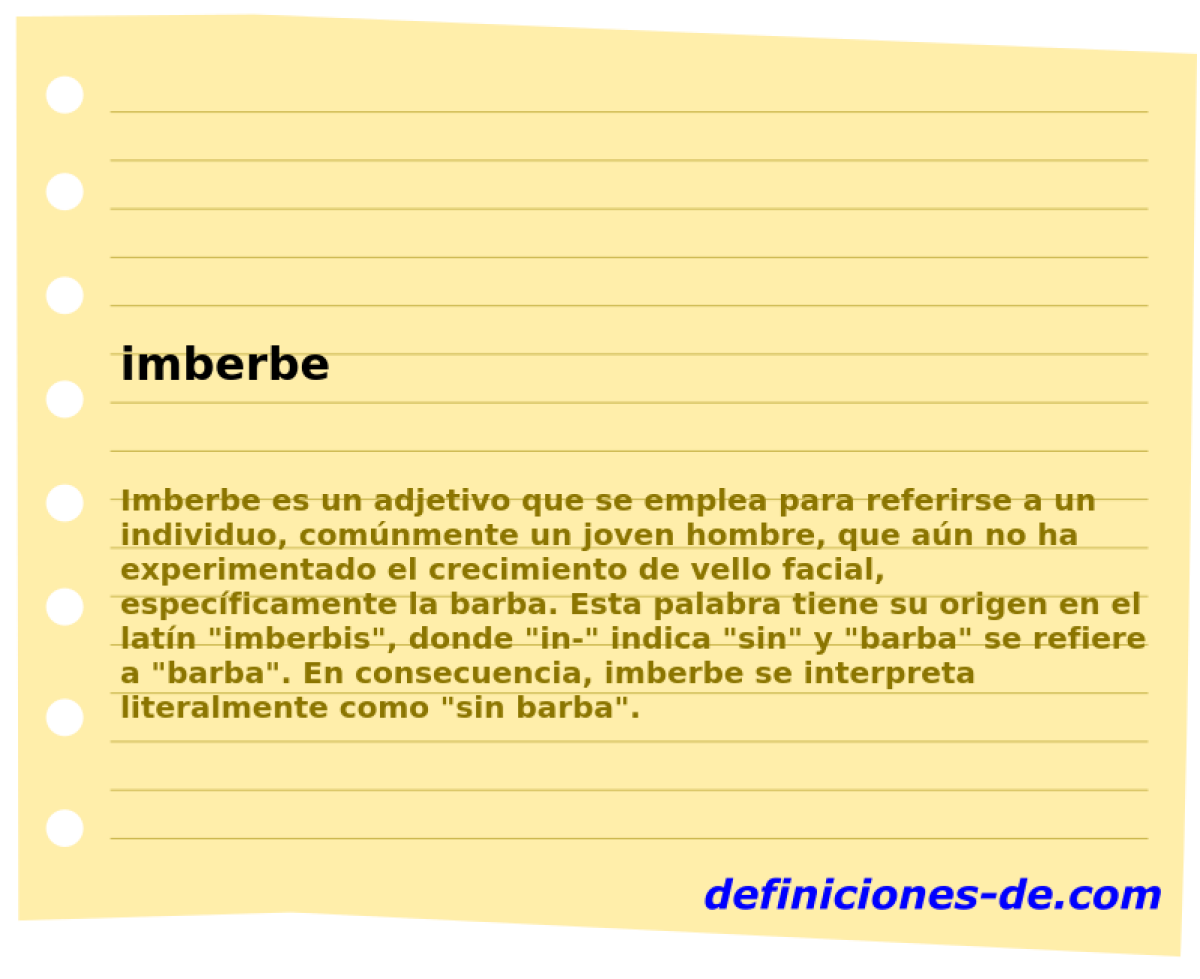 imberbe 