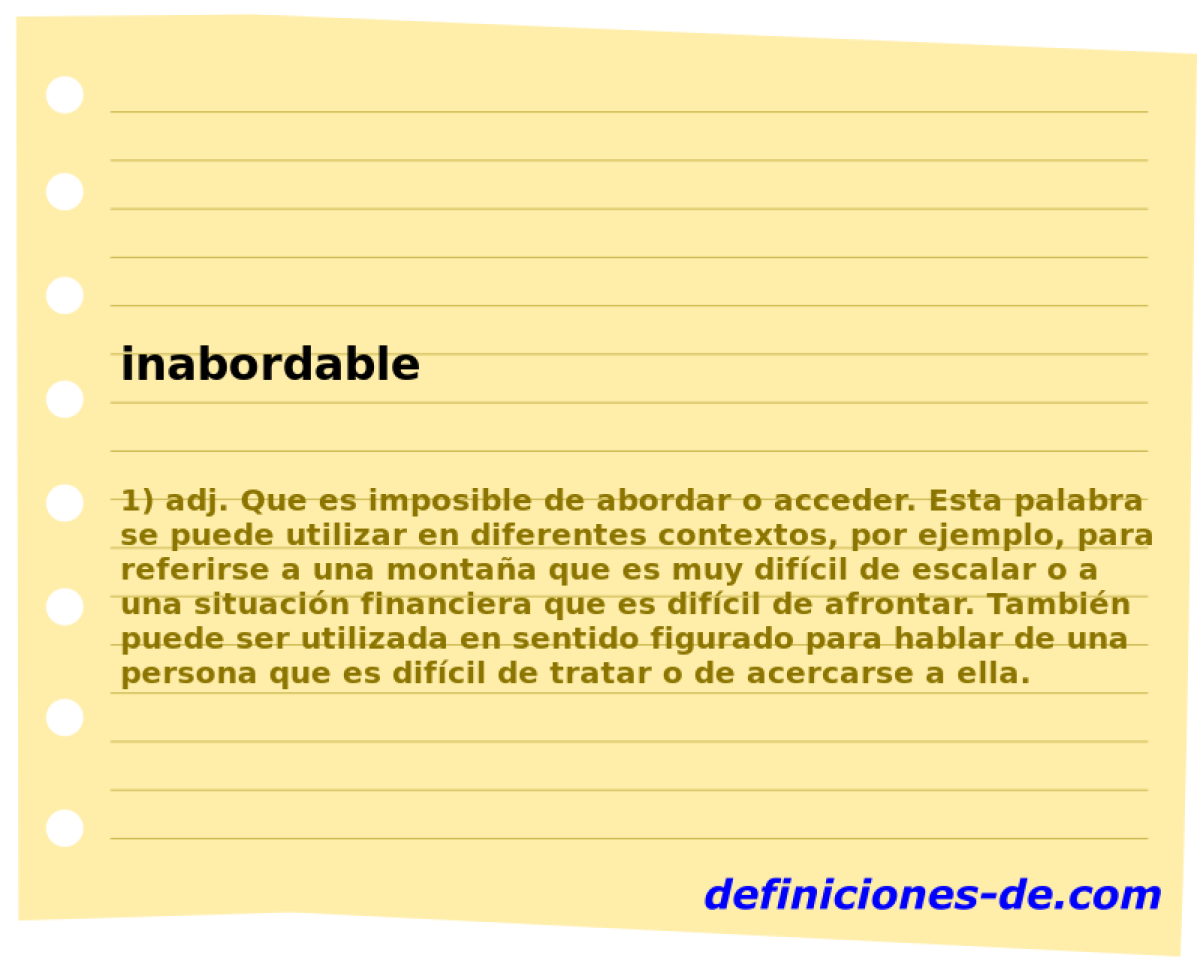 inabordable 