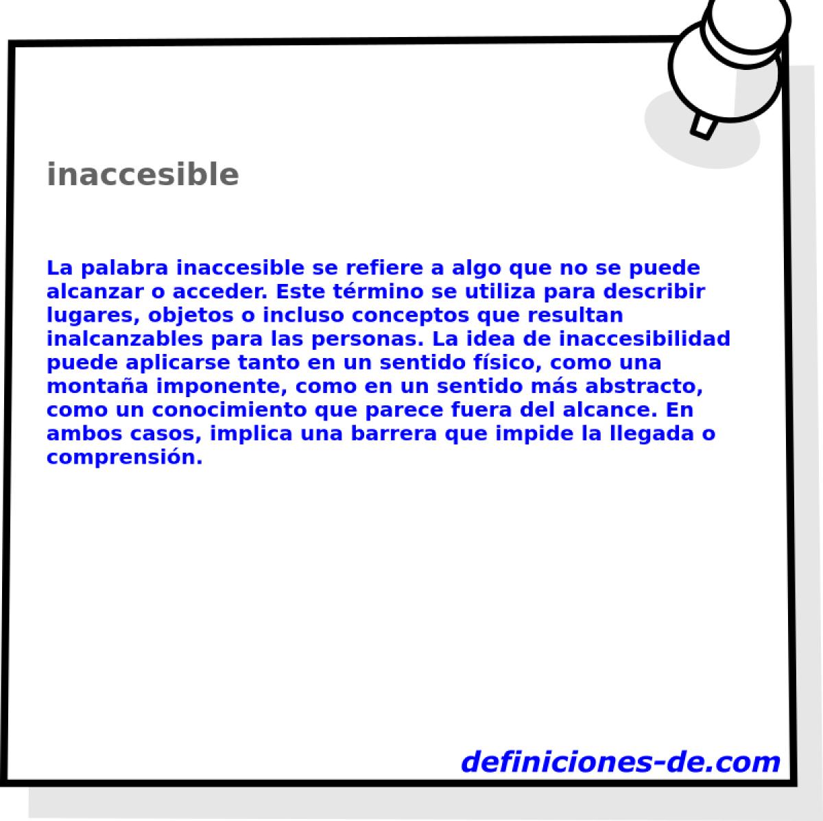 inaccesible 