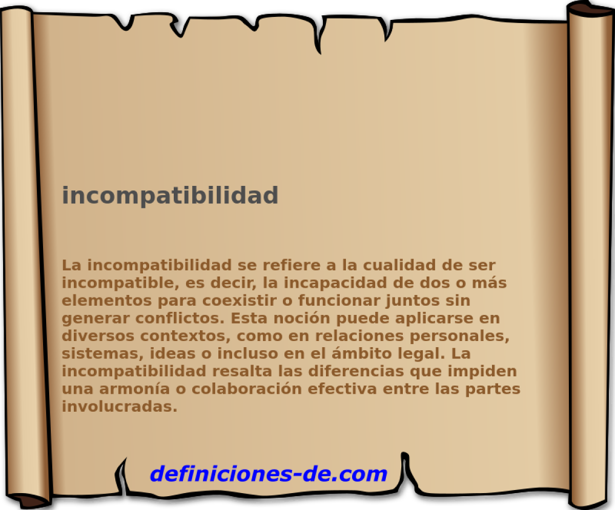 incompatibilidad 