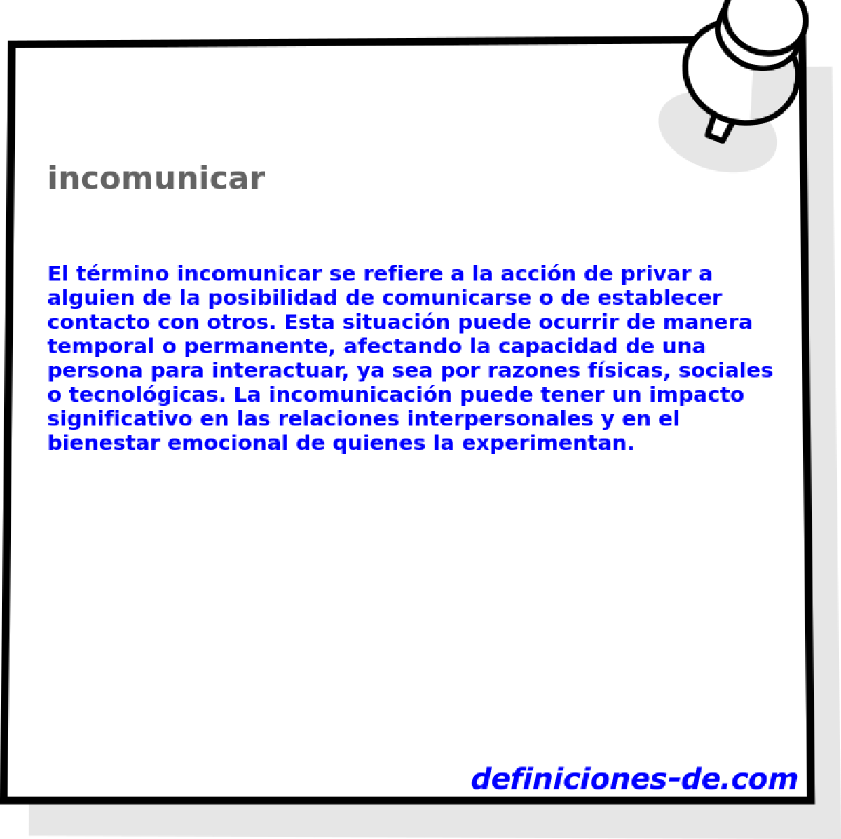 incomunicar 