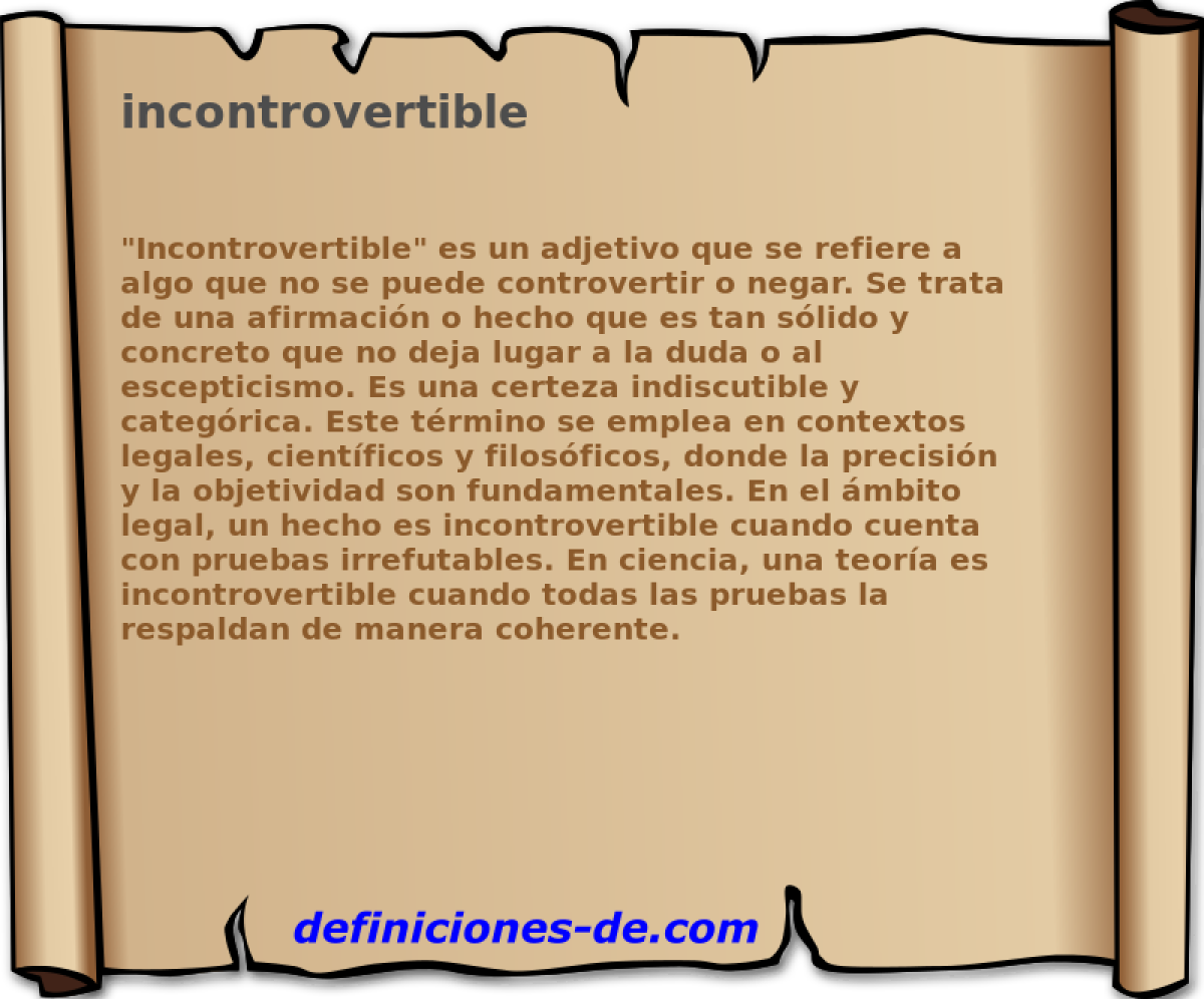 incontrovertible 