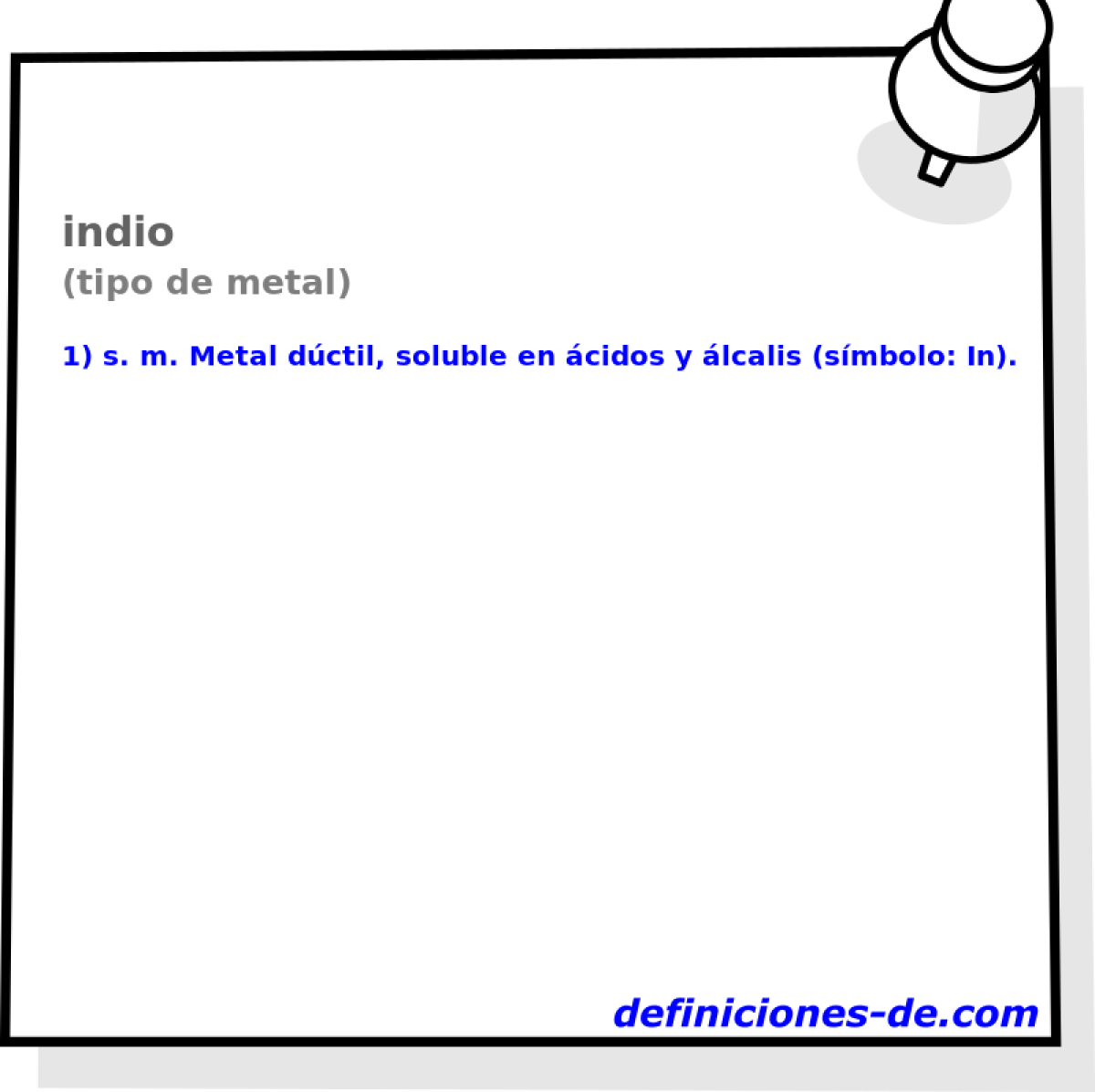 indio (tipo de metal)