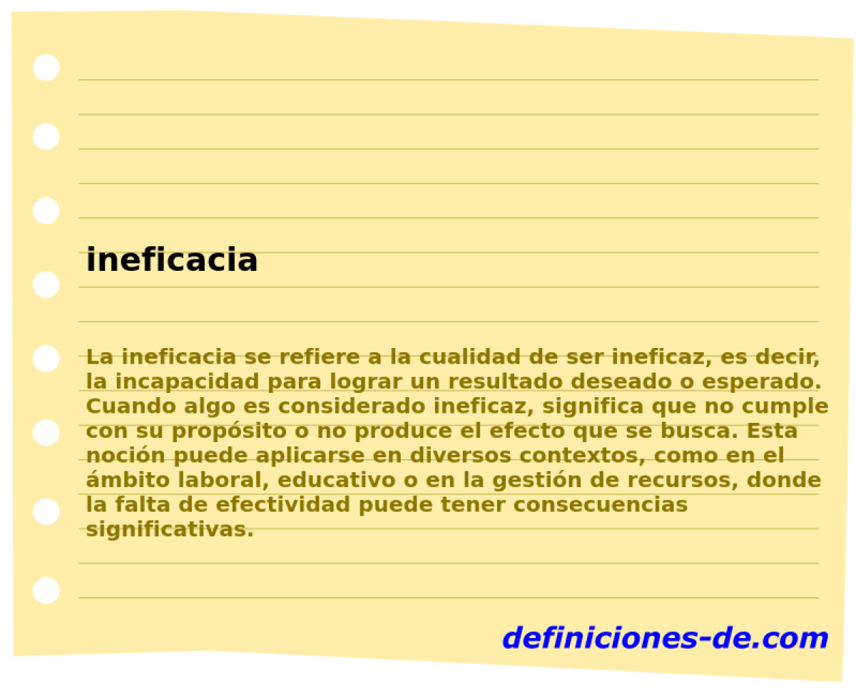 ineficacia 