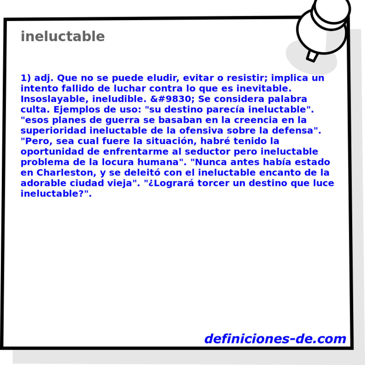 ineluctable 